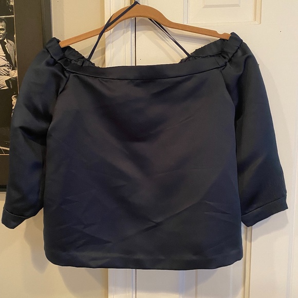 Tibi Satin Off The Shoulder Blouse - Picture 2 of 5